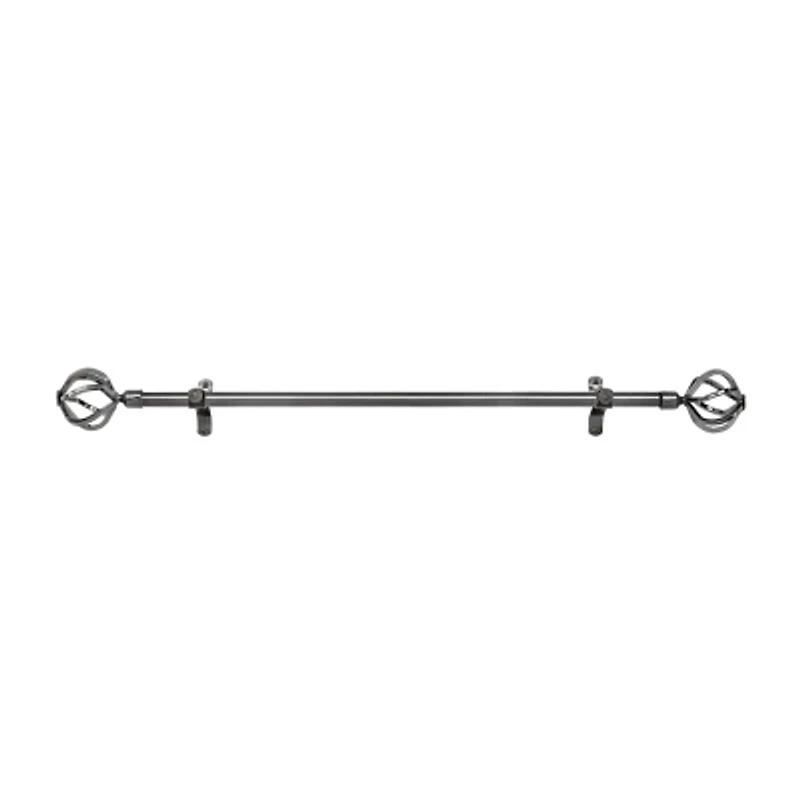 Metallo ¾in Adjustable Curtain Rod with Carrera Finial