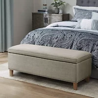Martha Stewart Caymus Storage Upholstered Bench