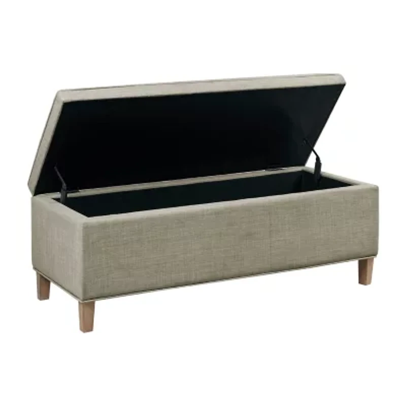 Martha Stewart Caymus Storage Upholstered Bench