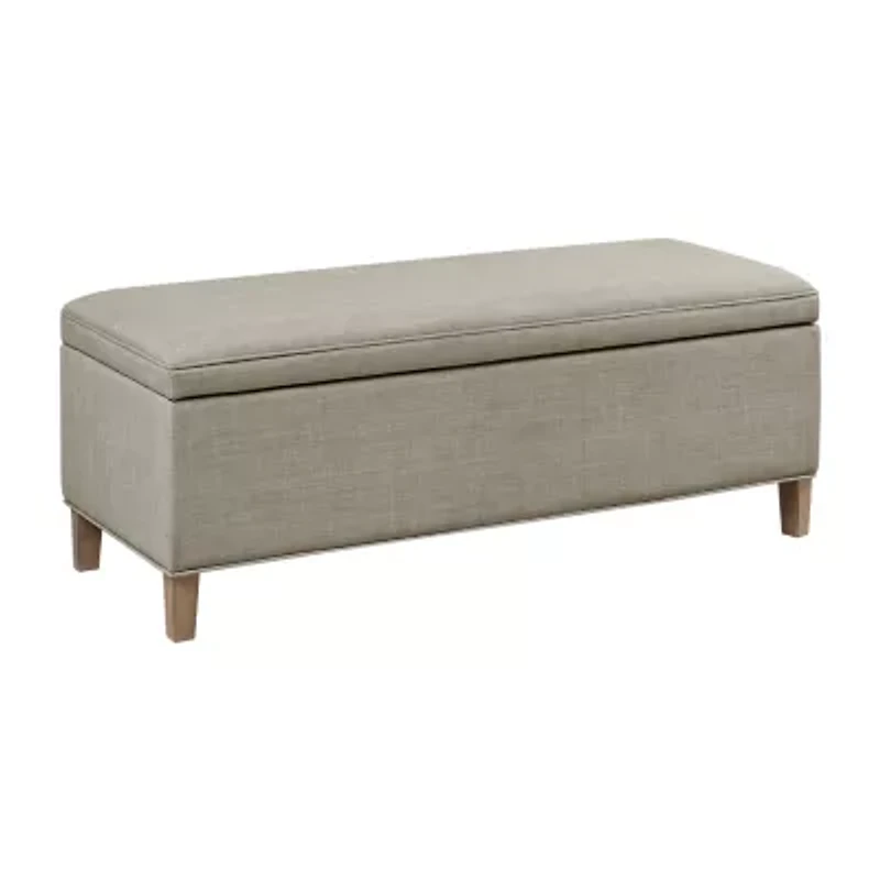 Martha Stewart Caymus Storage Upholstered Bench