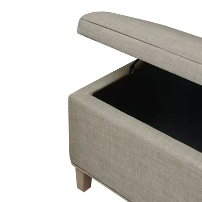 Martha Stewart Caymus Storage Upholstered Bench