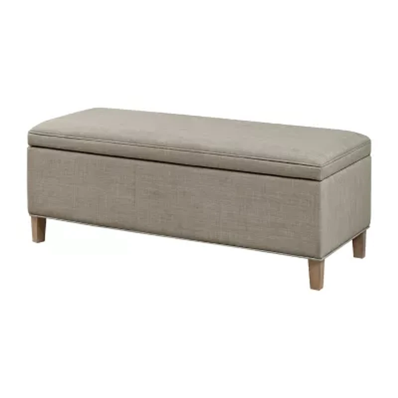 Martha Stewart Caymus Storage Upholstered Bench