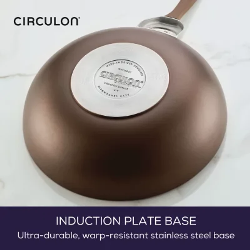 Circulon Symmetry Hard Anodized 12" Chef Frying Pan with Lid
