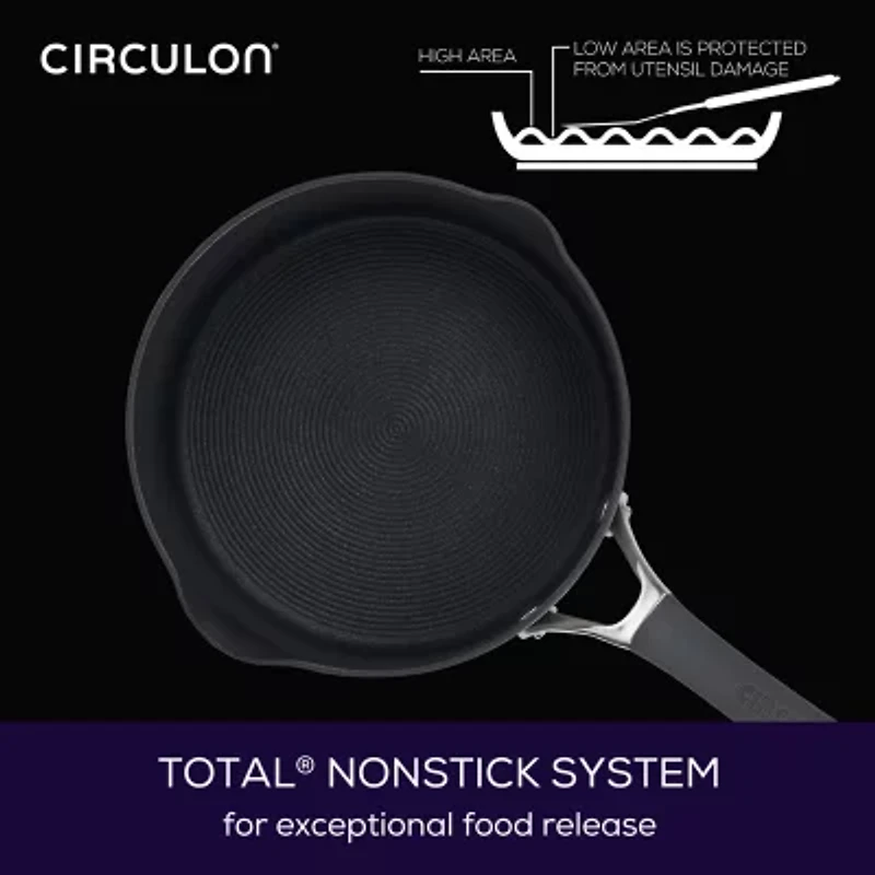 Circulon Radiance Hard Anodized 3-qt. Sauce Pan with Straining Lid