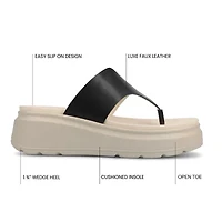 Journee Collection Womens Carah Wedge Sandals