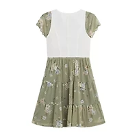 Byer California Big Kid Girls Floral Dress Set