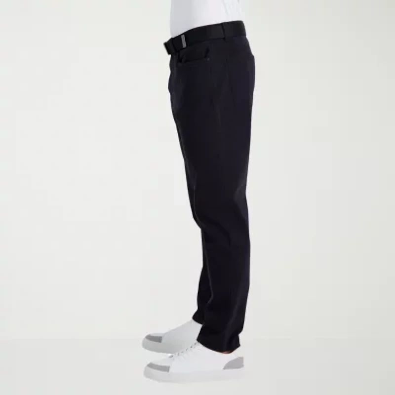 Haggar The Active Series City Flex 5 Pocket Cotton Traveler Mens Comfort Waistband Straight Fit Flat Front Pant