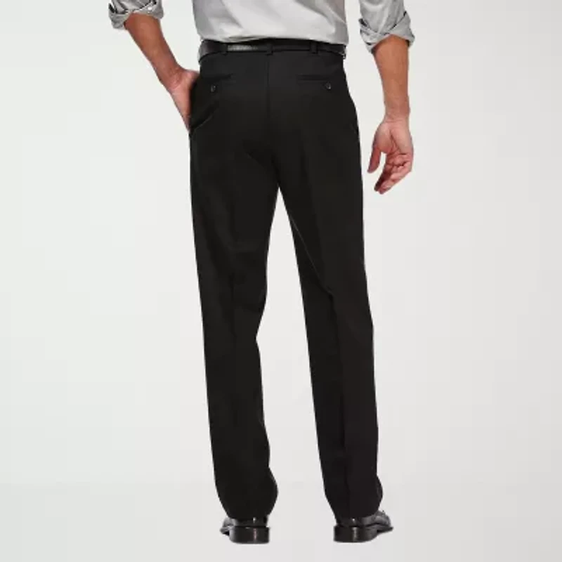 Haggar Premium No Iron Khaki Mens Classic Fit Flat Front Pant