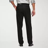 Haggar Premium No Iron Khaki Mens Classic Fit Flat Front Pant