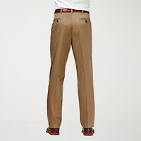 Haggar Premium No Iron Khaki Mens Classic Fit Flat Front Pant