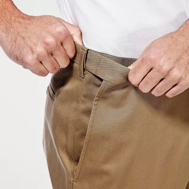 Haggar Premium No Iron Khaki Mens Classic Fit Flat Front Pant