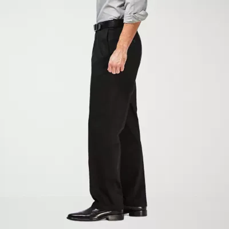 Haggar Premium No Iron Khaki Mens Classic Fit Flat Front Pant