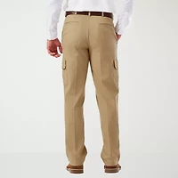 Haggar Stretch Comfort Cargo Mens Fabric Classic Fit Pant
