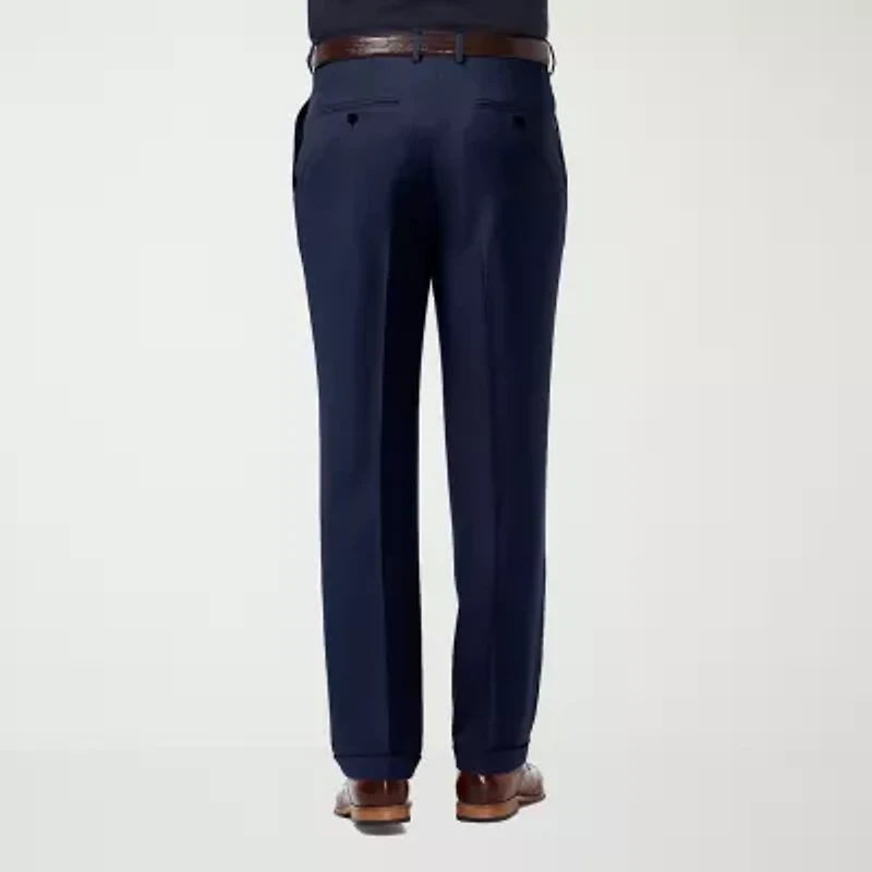 Haggar Premium Comfort Mens Cuffed Classic Fit Dress Pleated Pant