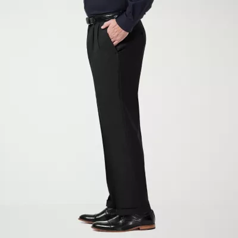 Haggar Premium Comfort Mens Cuffed Classic Fit Pleated Pant
