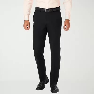 Haggar JMH Premium Mens Comfort Waistband Slim Fit Flat Front Pant