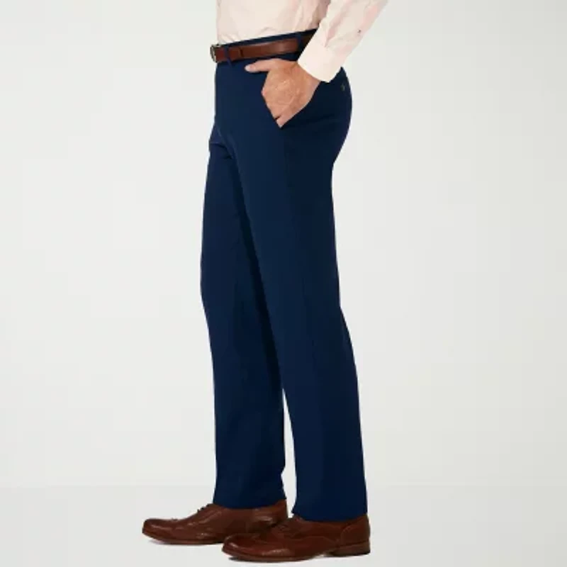 Haggar JMH Premium Stretch Mens Comfort Waistband Slim Fit Dress Flat Front Pant