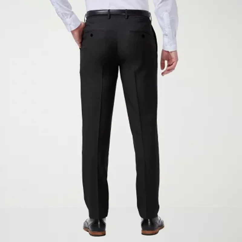 Haggar Premium Comfort Mens Waistband Slim Fit Dress Flat Front Pant