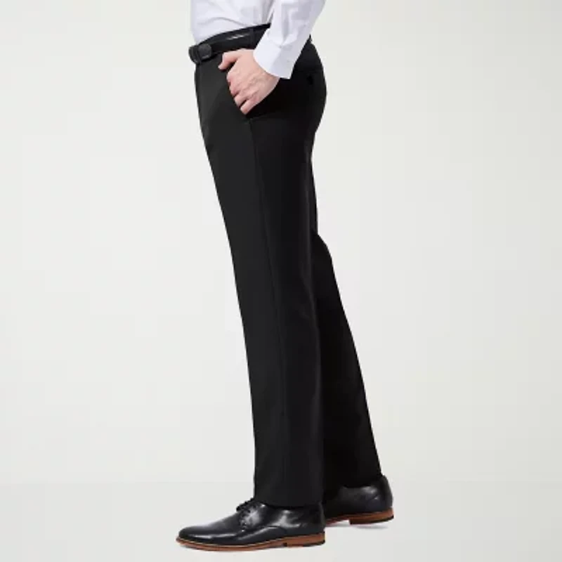 Haggar Premium Comfort Mens Waistband Slim Fit Dress Flat Front Pant