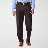 Haggar E-CLO Stria Mens Classic Fit Dress Pleated Pant