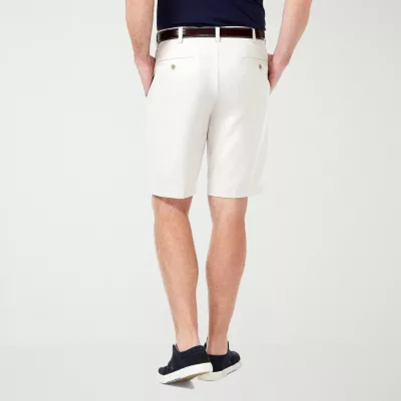 Haggar Cool 18 Pro Mens 9 1/2" Stretch Fabric Moisture Wicking Quick Dry Chino Short