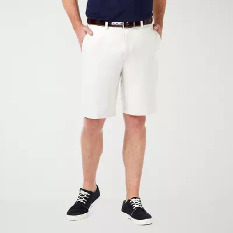 Haggar Cool 18 Pro Mens 9 1/2" Stretch Fabric Moisture Wicking Quick Dry Chino Short