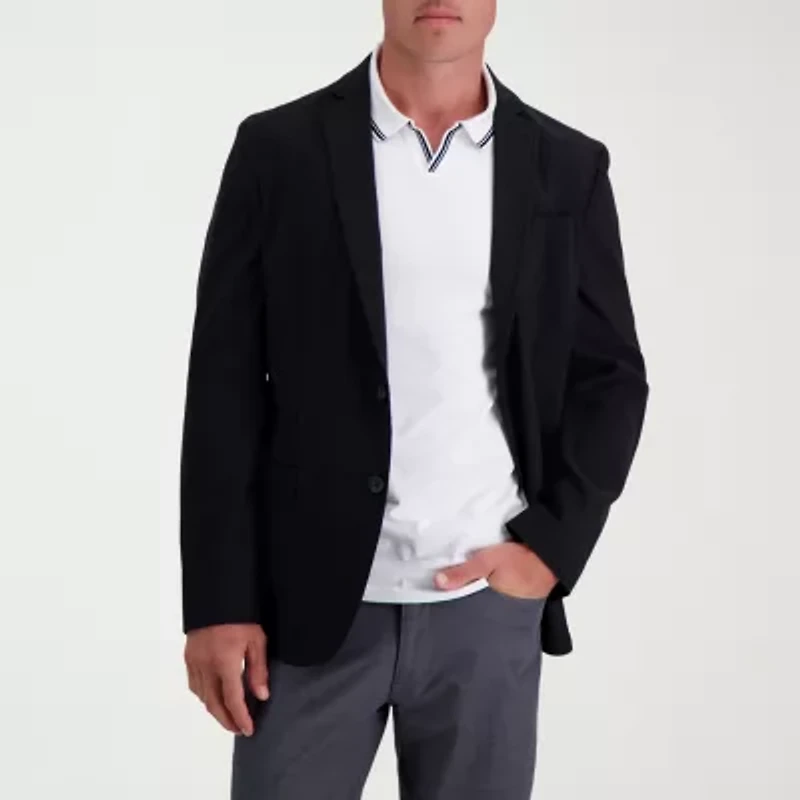 Haggar Smart Wash Tailored Highland Mens Stretch Fabric Regular Fit Blazer