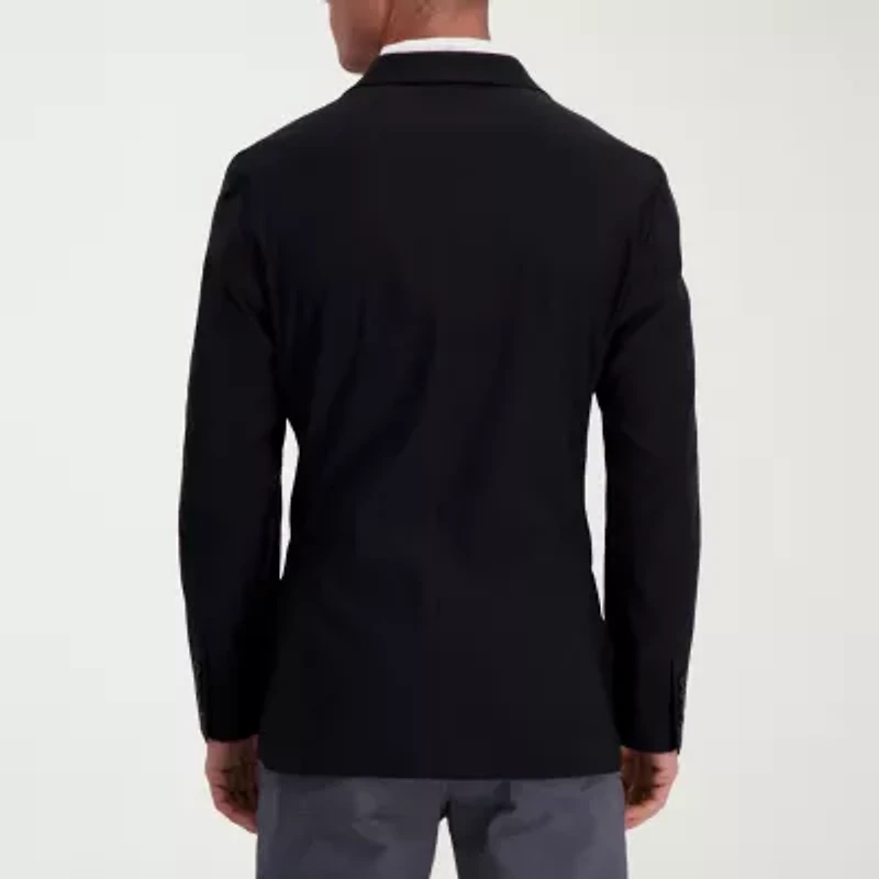 Haggar Smart Wash Tailored Highland Mens Stretch Fabric Regular Fit Blazer