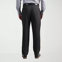 Haggar Smart Wash With Repreve Houndstooth Mens Stretch Fabric Classic Fit Flat Front Suit Pant
