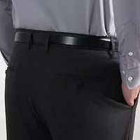 Haggar Smart Wash With Repreve Houndstooth Mens Stretch Fabric Classic Fit Flat Front Suit Pant