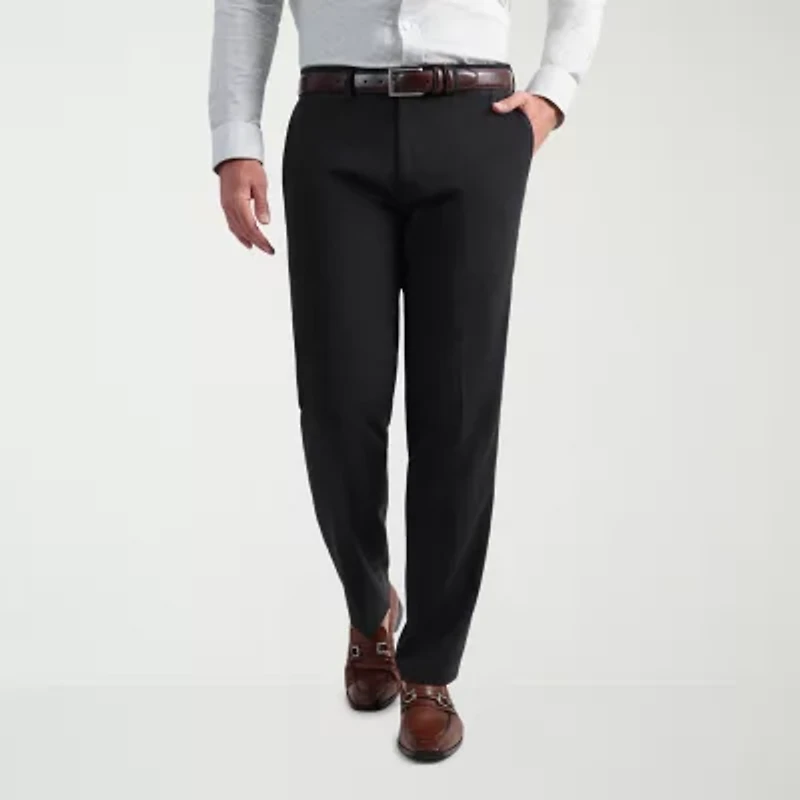 Haggar JMH Tailored Wool Mens Windowpane Stretch Fabric Modern Fit Flat Front Suit Pant