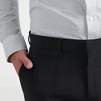 Haggar JMH Tailored Wool Mens Windowpane Stretch Fabric Modern Fit Flat Front Suit Pant