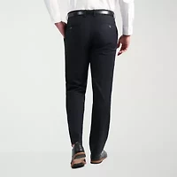 Haggar JMH Tailored Wool Mens Windowpane Stretch Fabric Modern Fit Flat Front Suit Pant