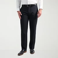 Haggar JMH Tailored Wool Mens Windowpane Stretch Fabric Modern Fit Flat Front Suit Pant