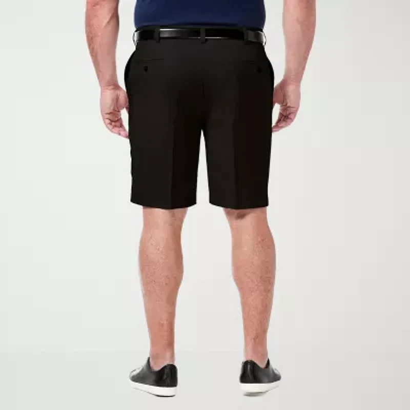 Haggar Cool 18 Pro Expandable Waist Mens 9 1/2" Big and Tall Stretch Fabric Moisture Wicking Quick Dry Chino Short