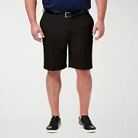 Haggar Cool 18 Pro Expandable Waist Mens 9 1/2" Big and Tall Stretch Fabric Moisture Wicking Quick Dry Chino Short