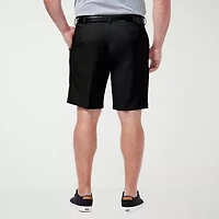 Haggar Cool 18 Pro Pleated Expandable Waist Mens 9 1/2" Big and Tall Stretch Fabric Moisture Wicking Quick Dry Chino Short