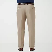 Haggar Premium Comfort Expandable Waist Mens Classic Fit Big and Tall Dress Pleated Pant