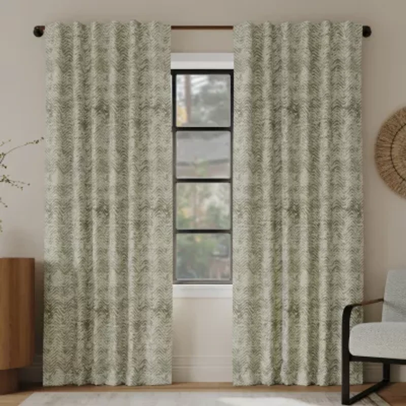 Indigo Road by Egypt Sherrod Chevron Back Tab 100% Blackout Single Curtain Panel