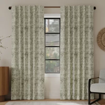 Indigo Road by Egypt Sherrod Chevron Back Tab 100% Blackout Single Curtain Panel
