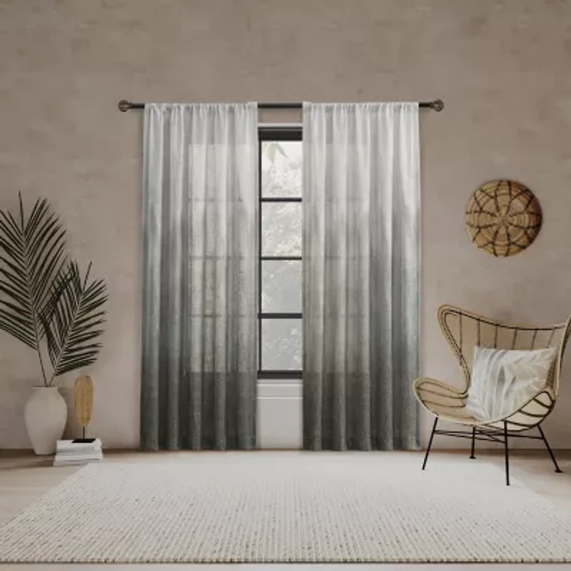 Indigo Road by Egypt Sherrod Cielo Rod Pocket Light-Filtering Single Curtain Panel
