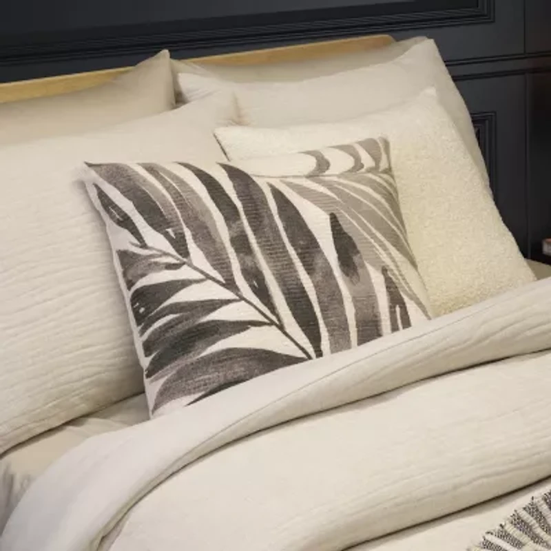 Indigo Road by Egypt Sherrod Brisa Palm Print Square Throw Pillow