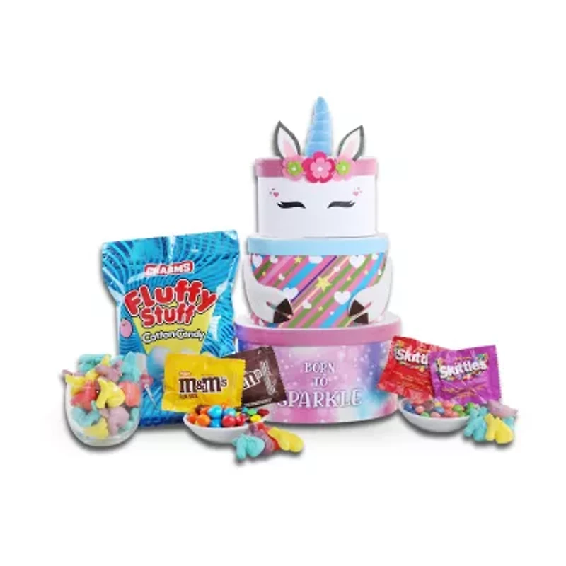 Alder Creek Born To Sparkle Unicorn Tower Food Set