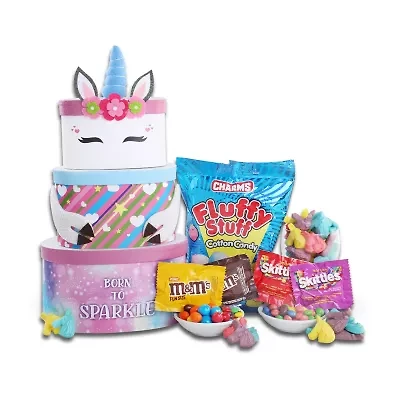 Alder Creek Born To Sparkle Unicorn Tower Food Set