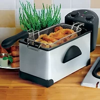 MegaChef Stainless Steel Electric 3 Qt Deep Fryer