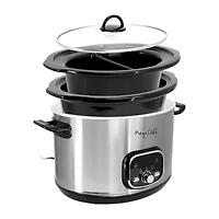 MegaChef 6 Quart + 2.6 Quart  Split Electric 8 Qt Slow Cooker