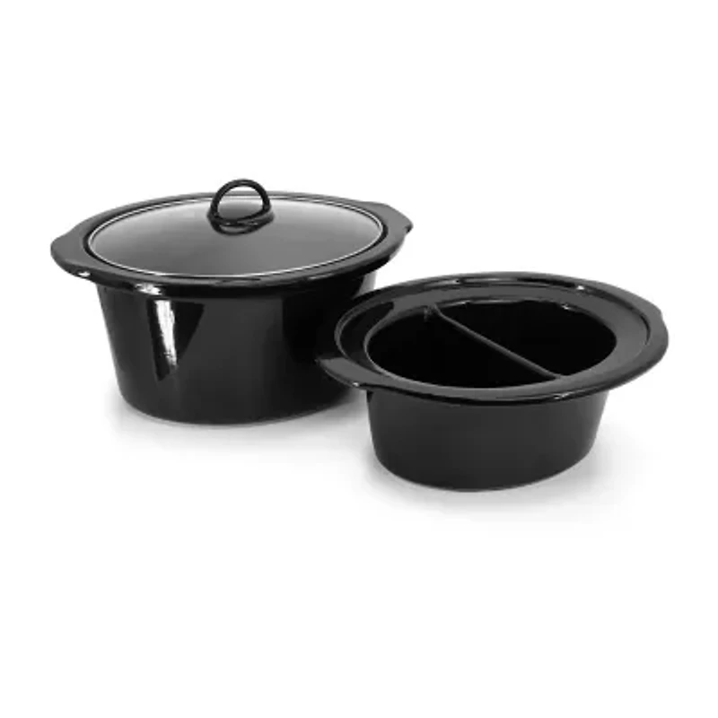 MegaChef 6 Quart + 2.6 Quart  Split Electric 8 Qt Slow Cooker