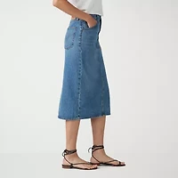 Levi's® Womens Mid Rise Long Denim Skirt