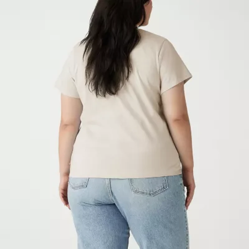 Levi's® The Perfect Tee Womens Plus Crew Neck Short Sleeve T-Shirt