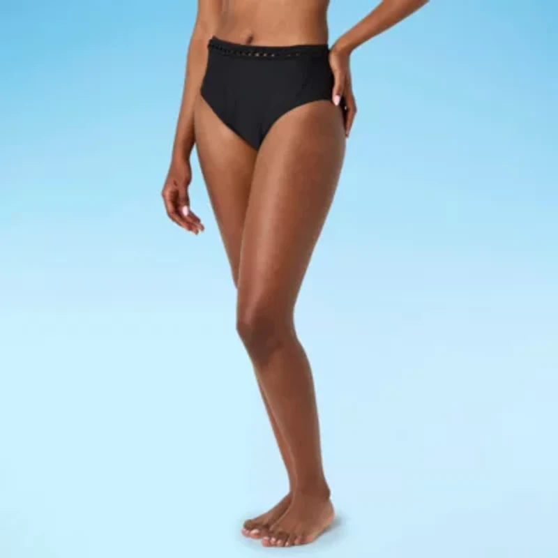 Mynah Womens Lined High Waist Bikini Swimsuit Bottom